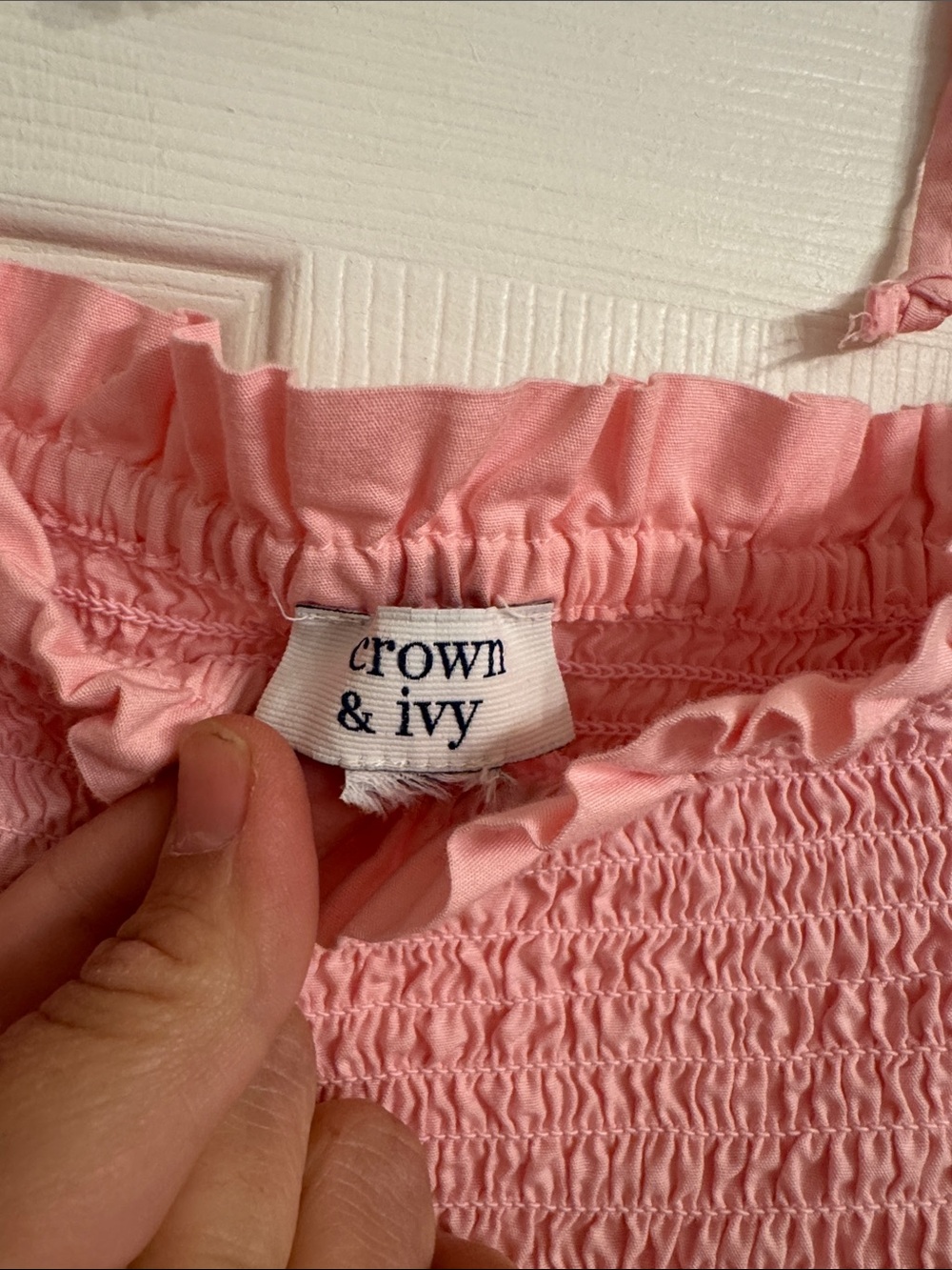 crown & ivy Pink Multi-Colorblock Tiered Cotton Midi Dress - Picture 2 of 2